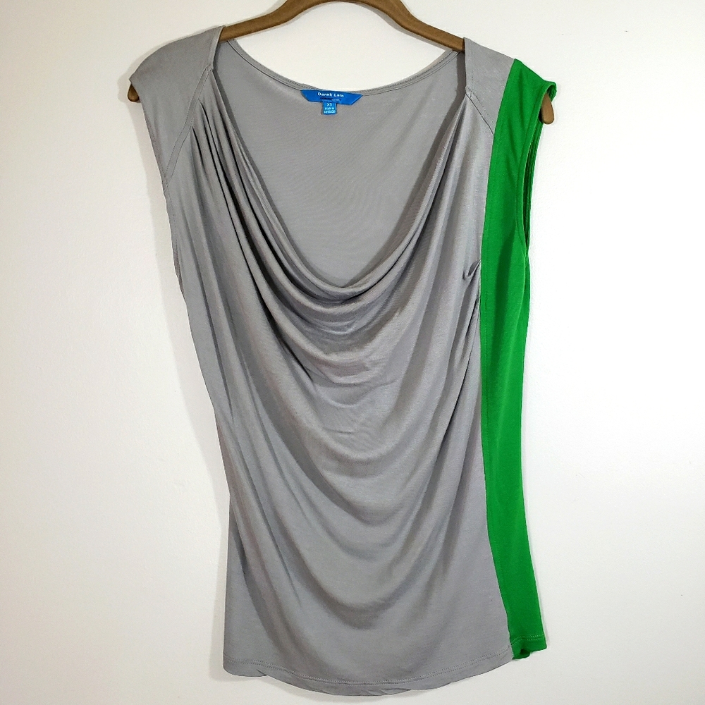 DEREK LAM for Design Nation color block draped top